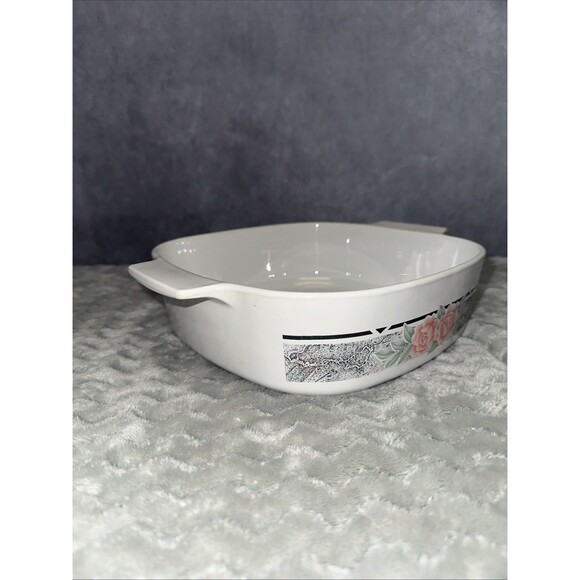 Vintage Corning Ware Silk and Roses A-2-B 2 Liter Casserole Dish - Picture 3 of 7